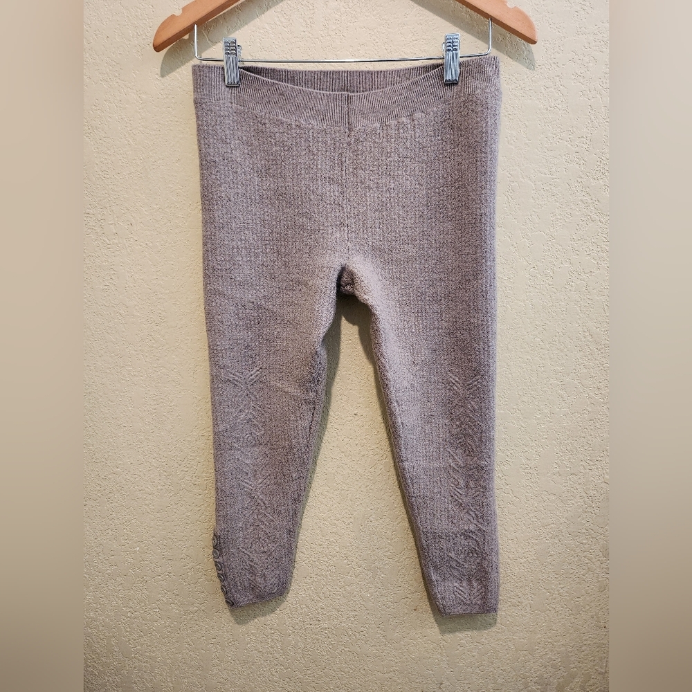 Anthropologie Sleeping on Snow Pointelle Wool Sweater Leggings